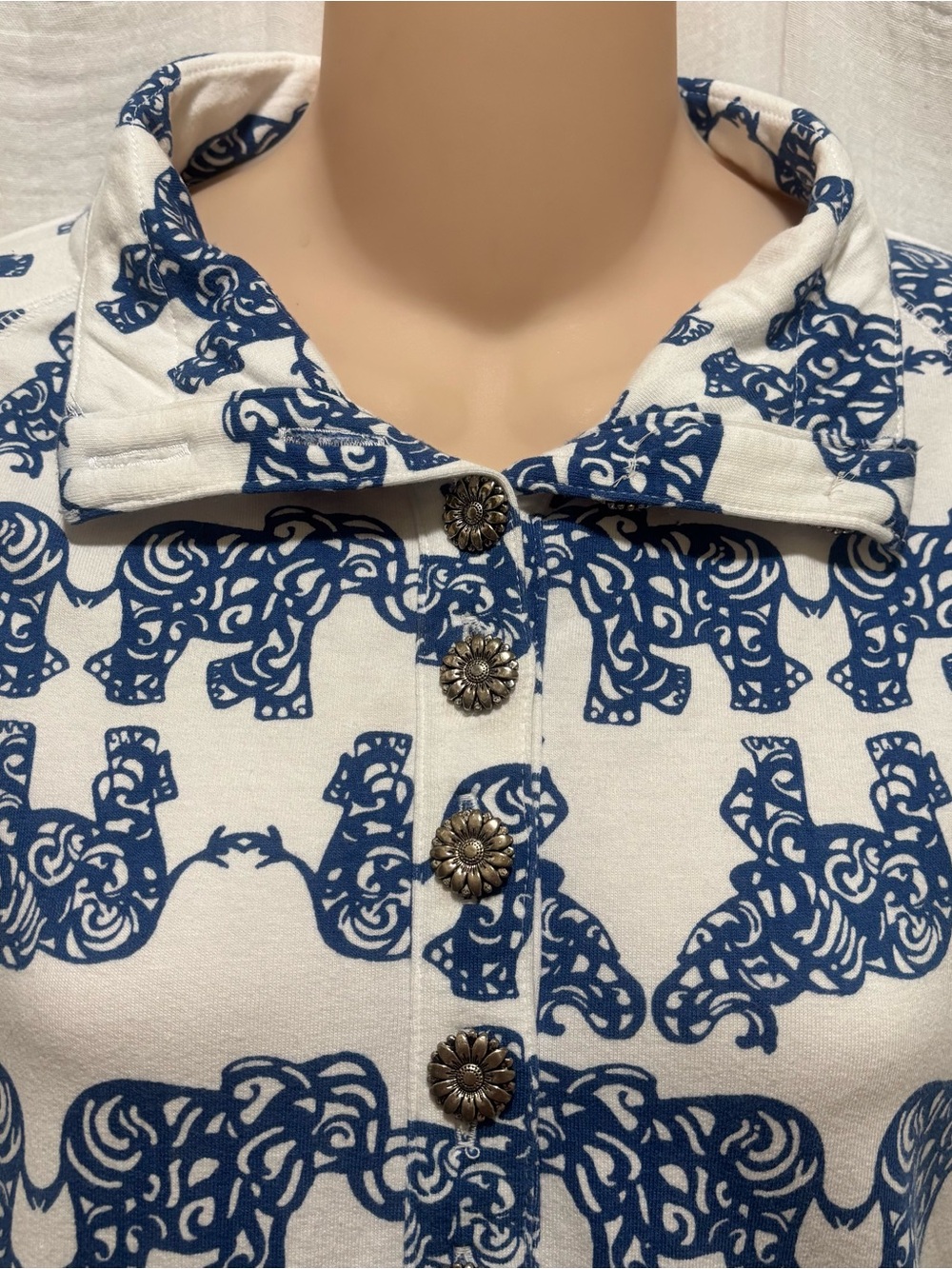 Lilly Pulitzer Captain Popover Tons of Fun Elephant Print Size XS - Picture 2 of 6